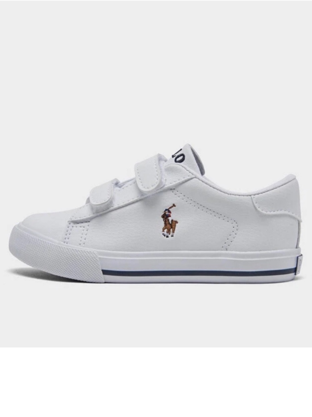 Polo Ralph Lauren Hook & Loop Toddler Boys Easten II EZ White Blue Sneaker 10T - Picture 5 of 11